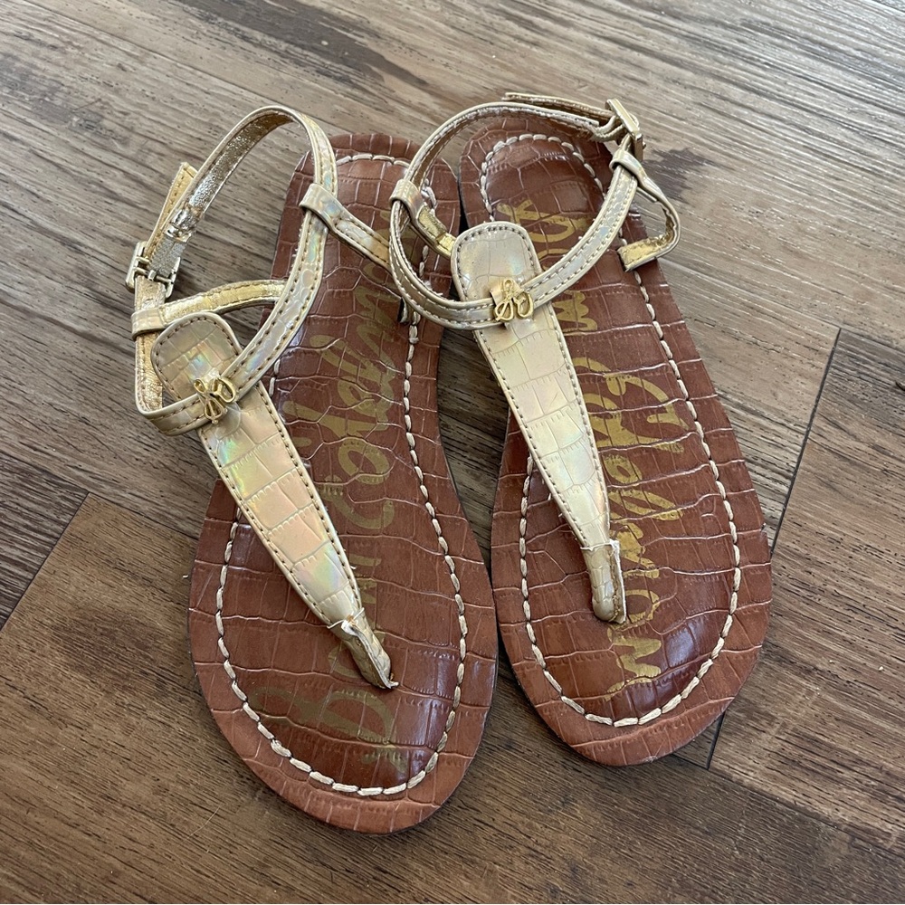 Sam Edelman Gigi girls gold sandals 13